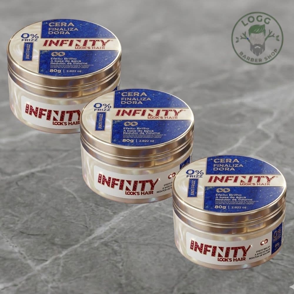 Kit 3x Pomada Finalizadora Anti Frizz Infinity Looks Hair 80gr