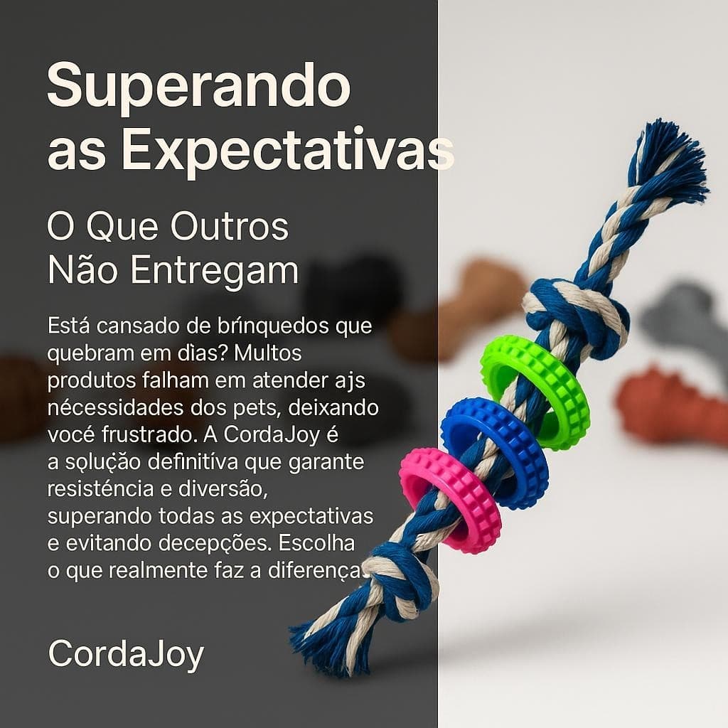 Mordedor para Cães Médio Porte Corda Não Tóxica Brinquedo Seguro