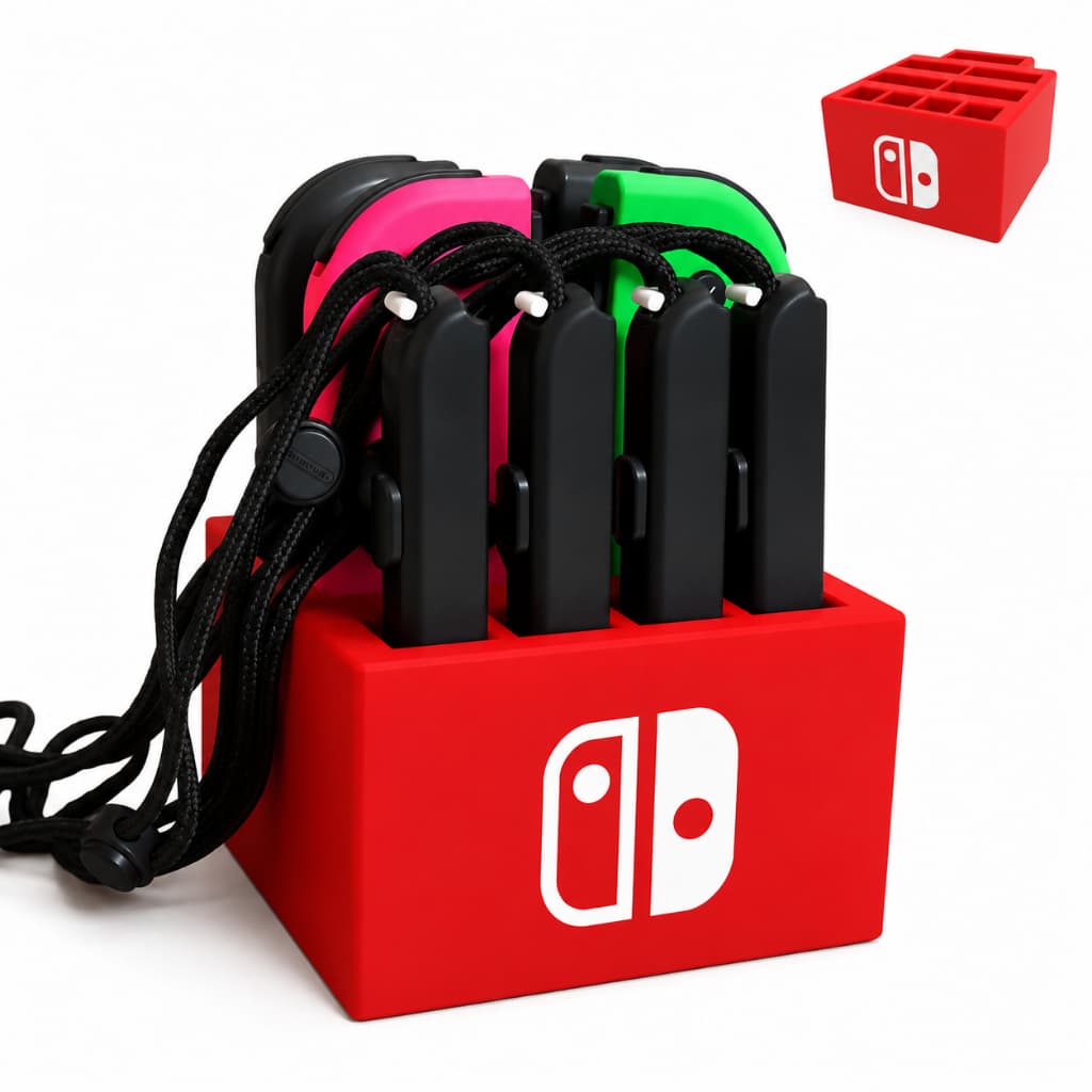 Suporte Controle Nintendo Switch Joy-Con e Organizador de Acessórios