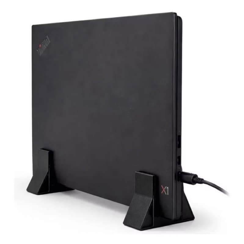 Suporte Notebook Vertical Preto Organizador de Espaço para Mesa Home Office