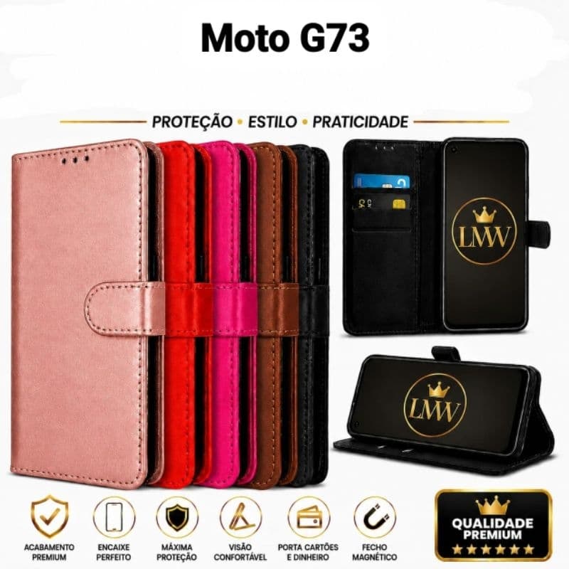 Capinha Capa Carteira Flip Cover do Moto G73