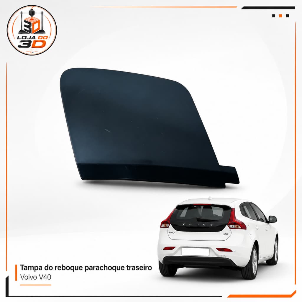 Tampa Reboque Traseiro Volvo V40 2013 14 2015 16 2017 2019