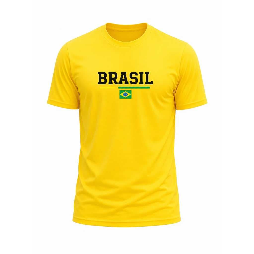 Camiseta masculino estampado Brasil blusa basica copa do mundo tshirt estiloso copa 2026 unissex