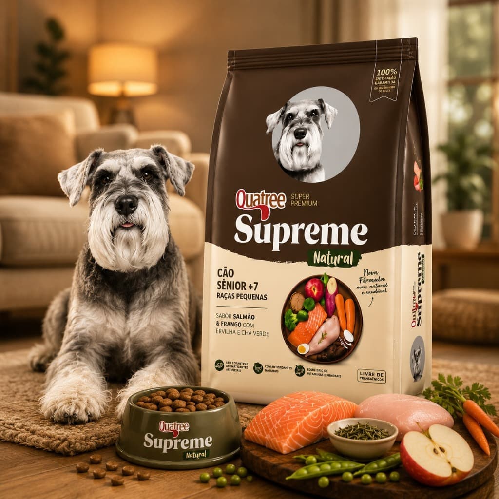 Ração Para Cachorro Quatree Supreme Senior +7 Raças Pequenas 10.1Kg