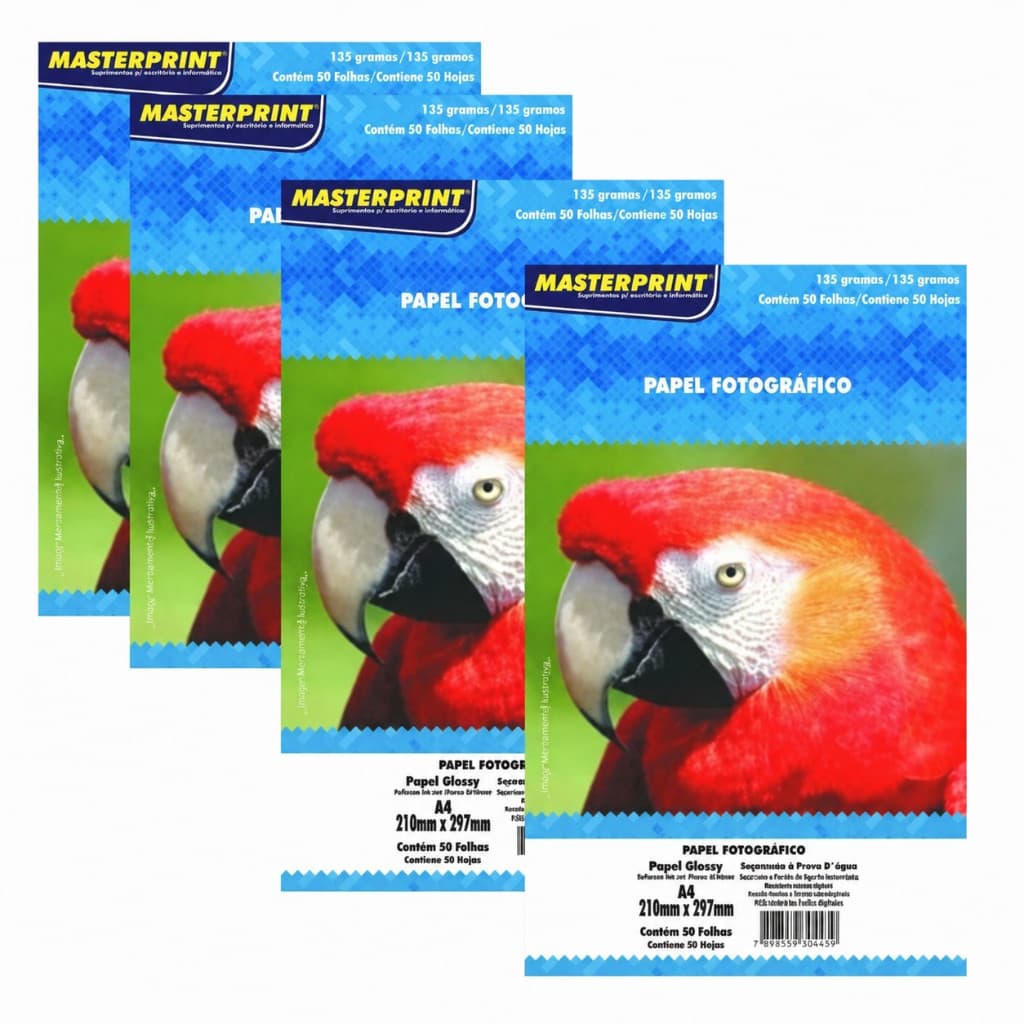 300 Folhas Papel Fotografico 135g Glossy A4 Masterprint Promoção!!!!!!