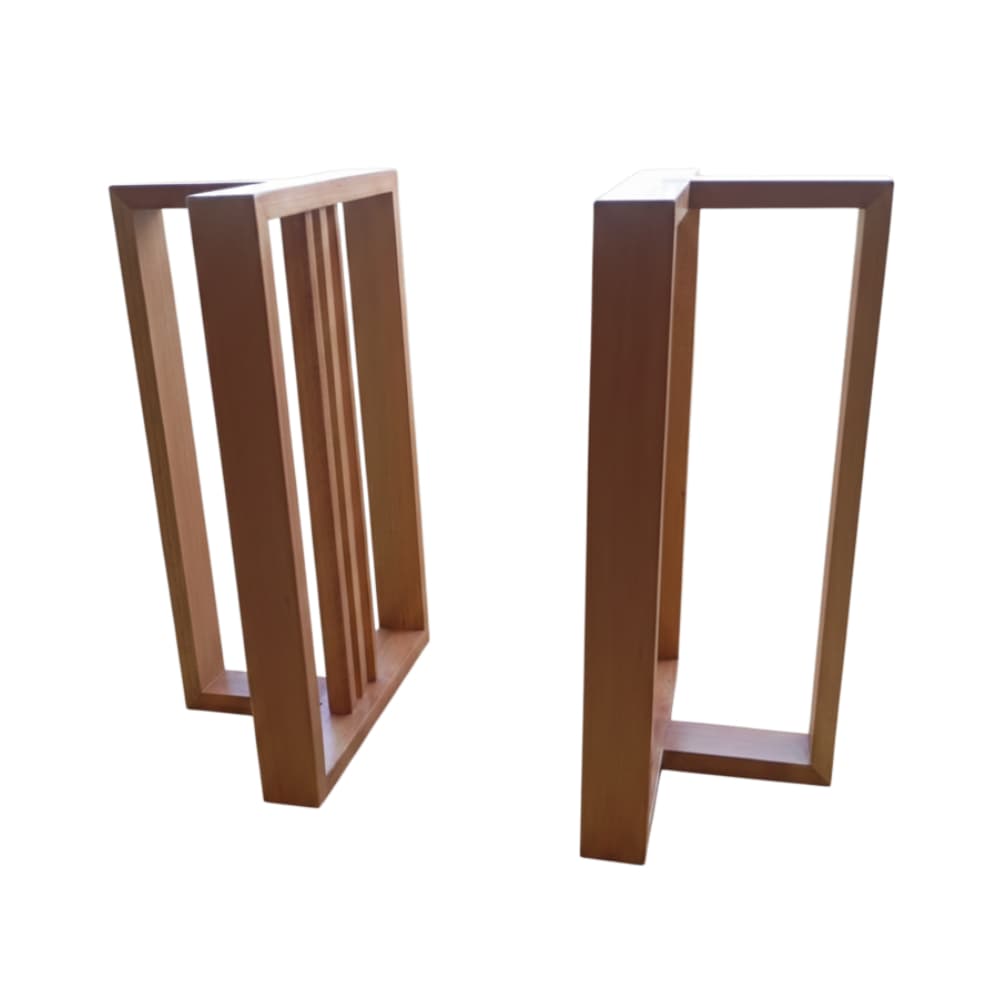Par Base De Mesa Jantar Dupla Eucalipto Maciço Confortse