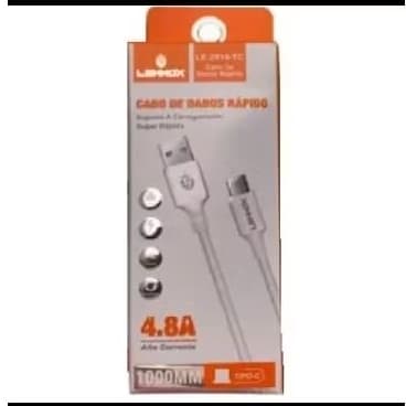 Cabo USB Tipo C - 4.8A - Cabo de dados rápido compatível com aparelho tipo C