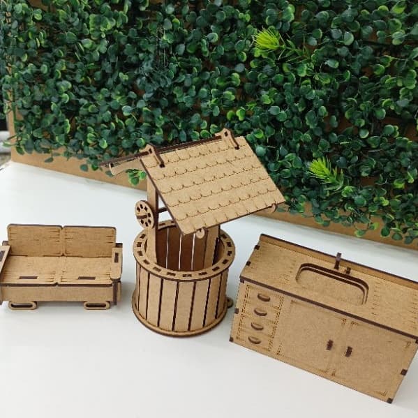 Brinquedo Infantil Para Casinha de Bonecas em MDF ideal Para Crianças de 5 a 10 anos