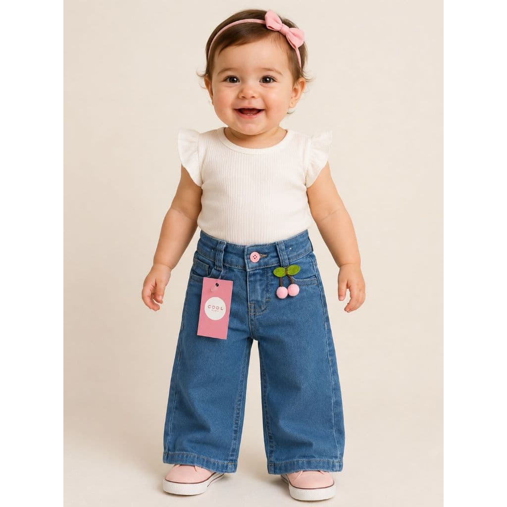 Calça Jeans infantil rasgada Infantil Bebê Menina P M e G pronta entrega
