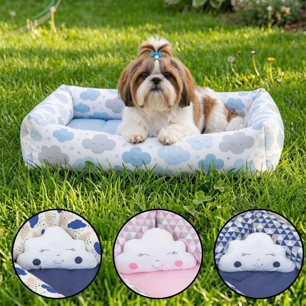 Cama Pet Retangular para Cães e Gatos Macia e Quentinha de Luxo Caminha confortável