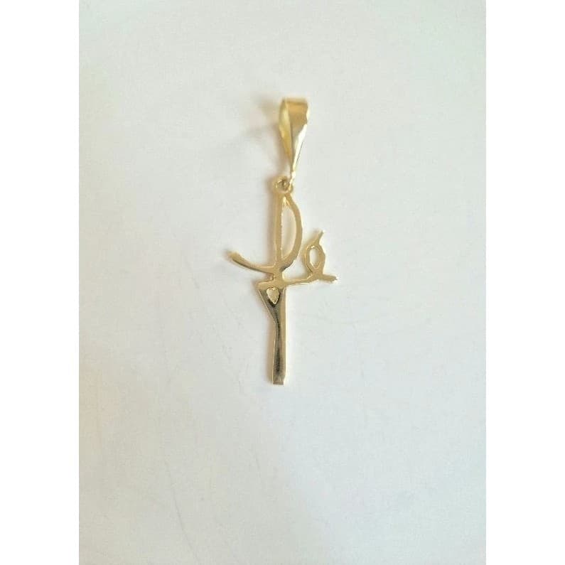 PINGENTE DE MOEDA ANTIGA CRUCIFIXO - FÉ