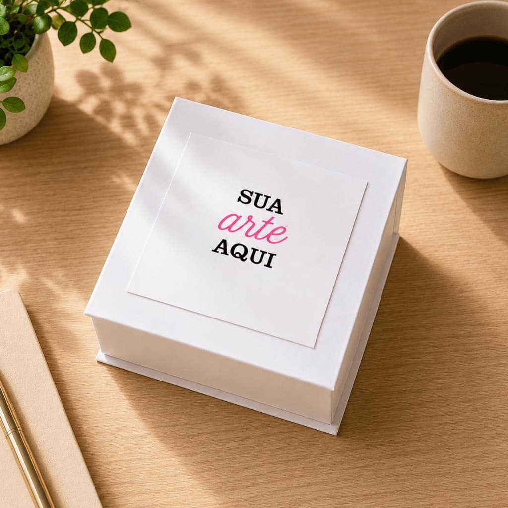 Kit 5 Caixas Cartonada Personalizada 15x15x8cm P/ Loja Ou Presente