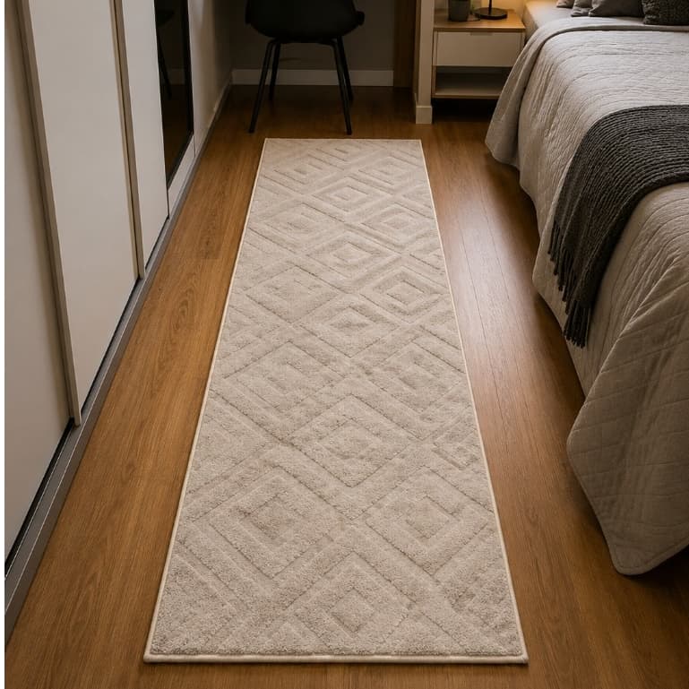 Passadeira Tapete 2,00x0,60 Antiderrapante Macia Para Quarto Sala Corredor