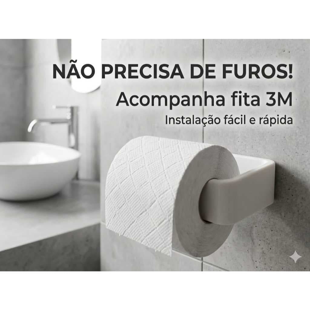 Porta Papel Higiênico De Parede Suporte Adesivo Sem Furar Banheiro
