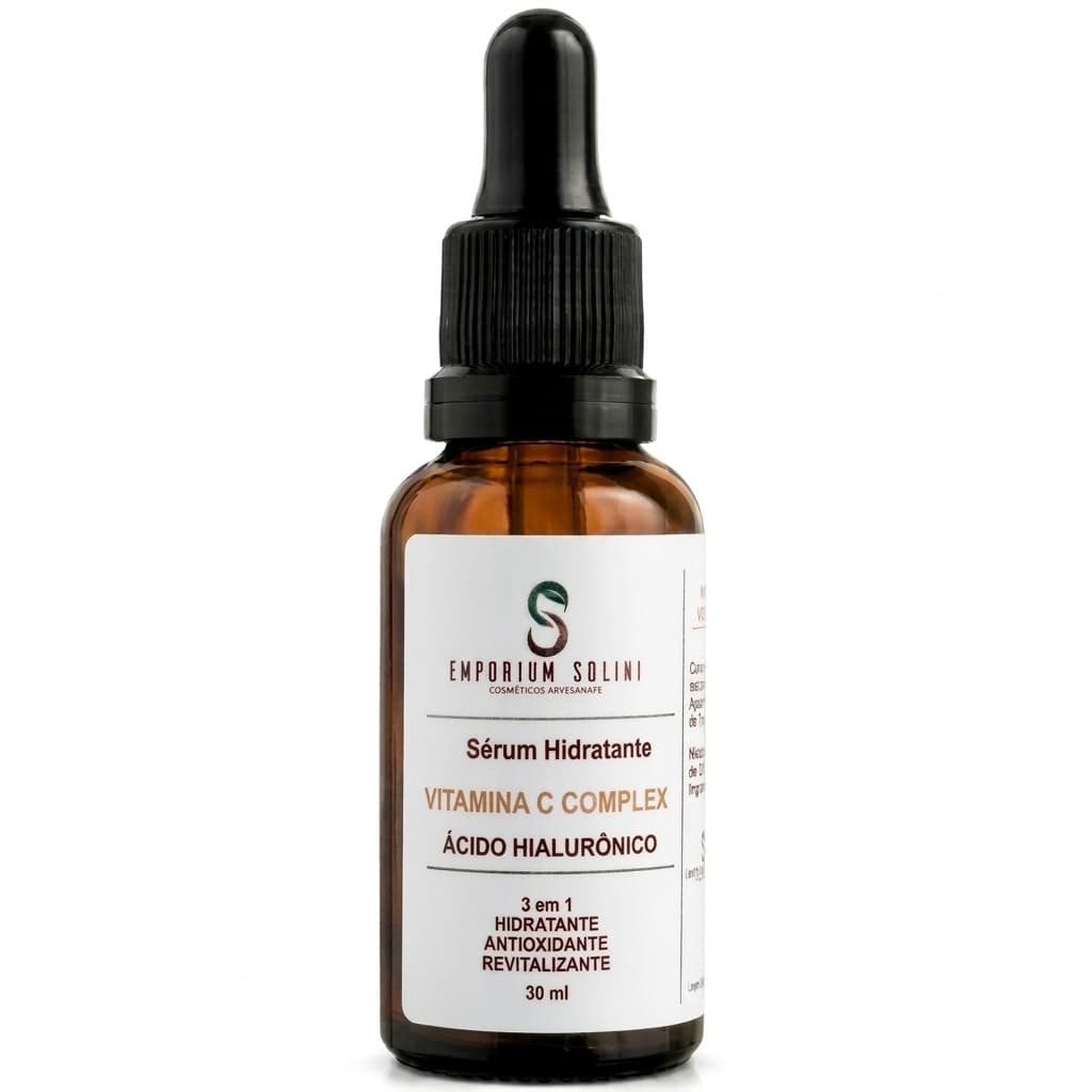 Sérum Facial Vitamina C com Ácido Hialurônico 30ml Emporium Solini