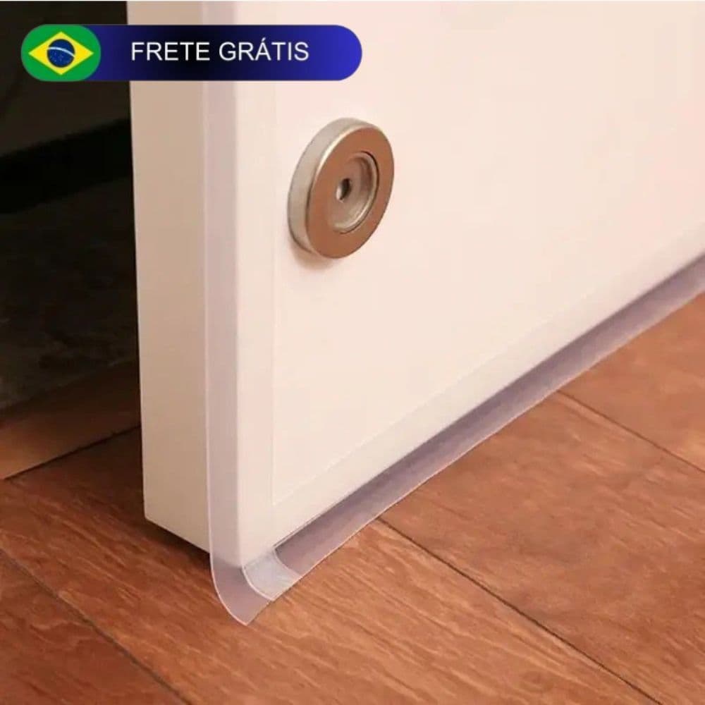 Fita Veda Fresta de Silicone Transparente Para Portas e Janelas, Isolante Acústico, Térmico e Contra Insetos 3m x 35mm