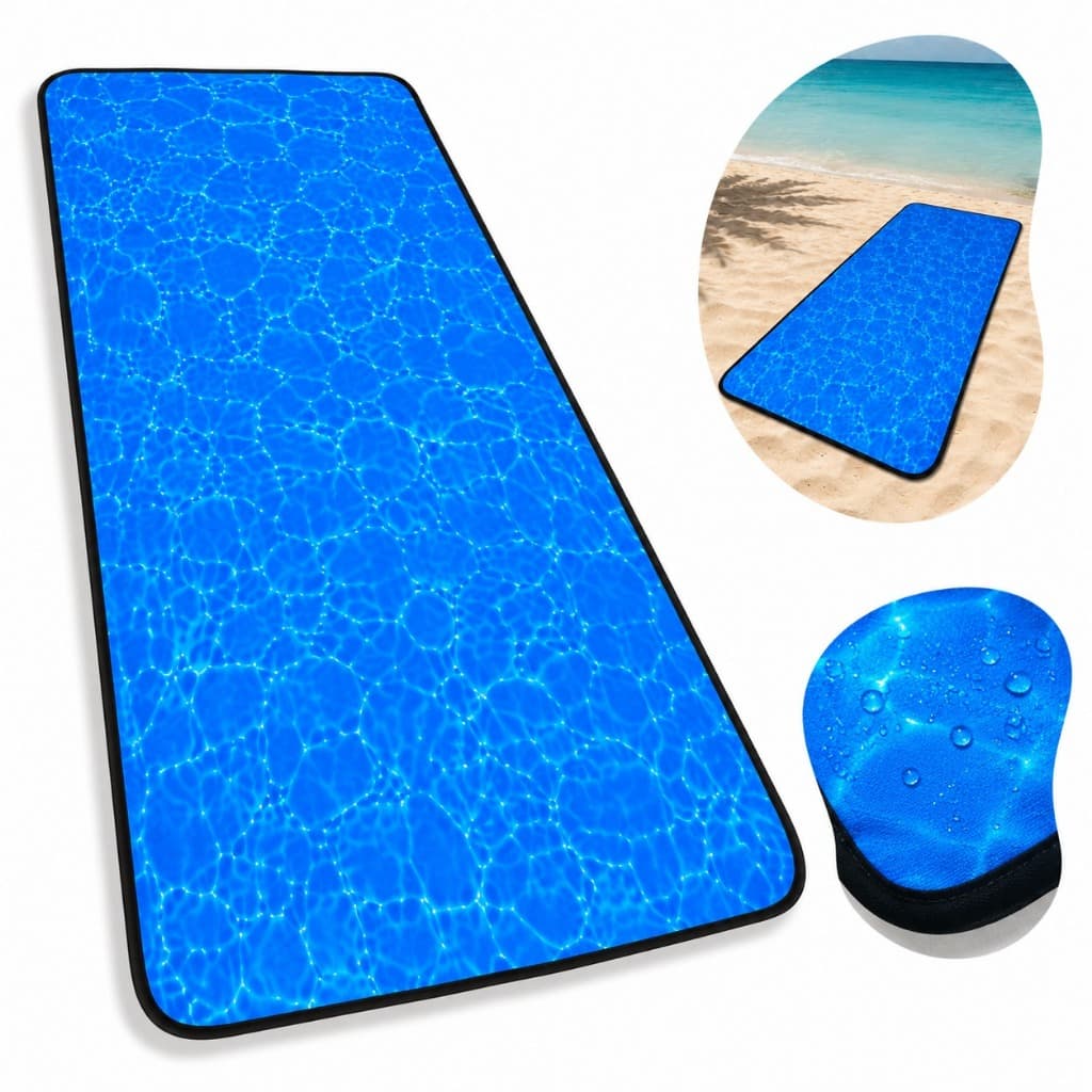 Praia c Estilo Esteira de piquenique 150x70cm Tapete de areia Impermeável Térmica