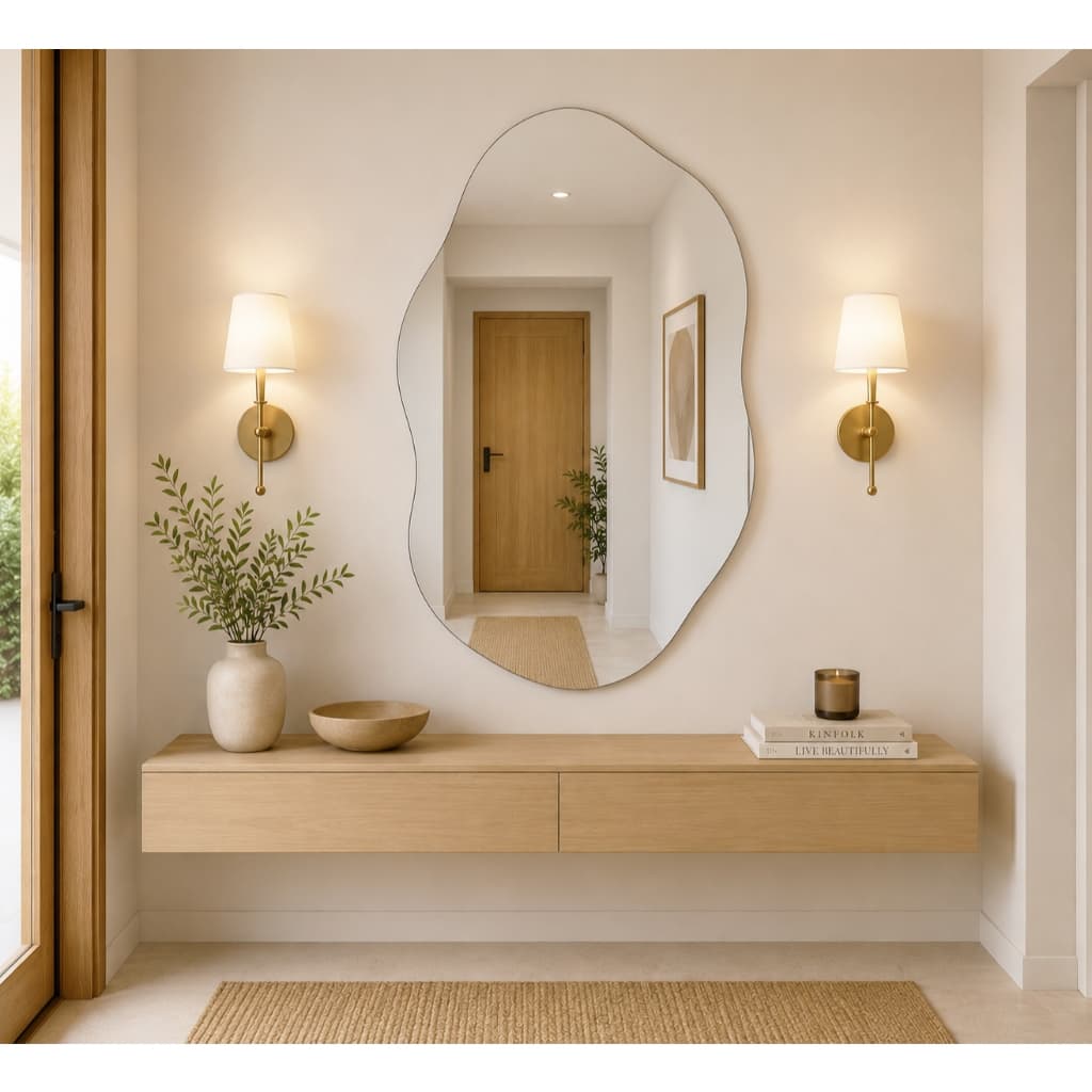 Espelho Tivoli 70x50cm Design Moderno Lapidado Luxo