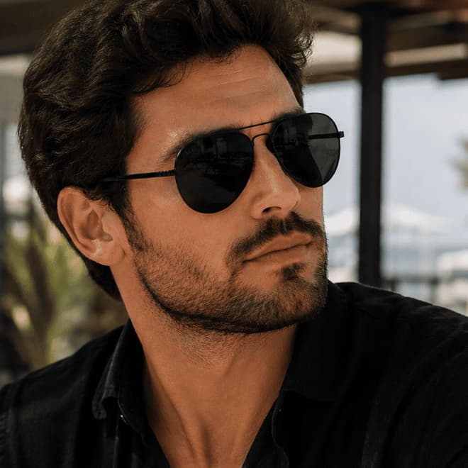 Óculos de Sol Aviador Proteção UV400 Feminino Masculino Clássico Leve e Confortável Acompanha Case