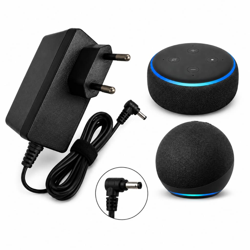 Fonte De Alimentação Alexa Echo Dot 3ª/4ª/5ª Geração - 12 V 1.5 A / 2A