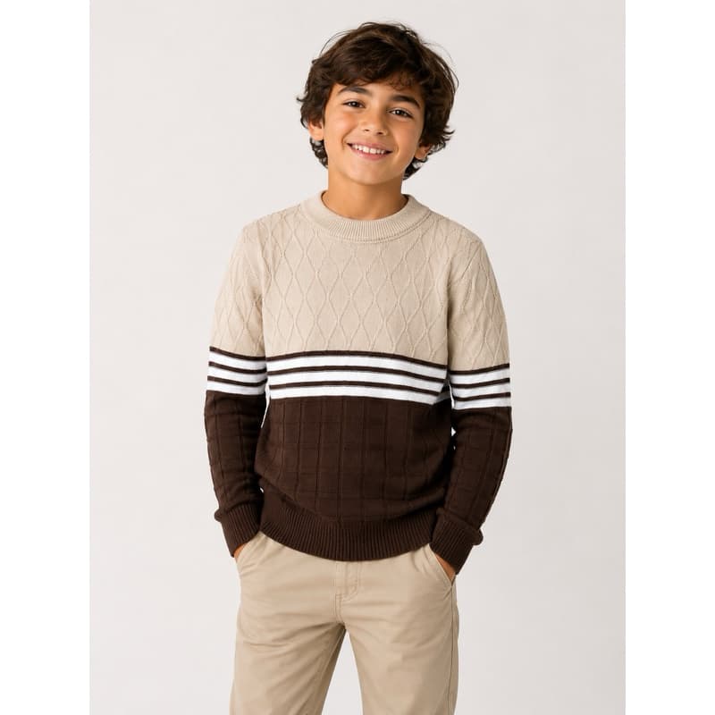 Suéter Infantil Tricô Grosso Blusa Juvenil Links