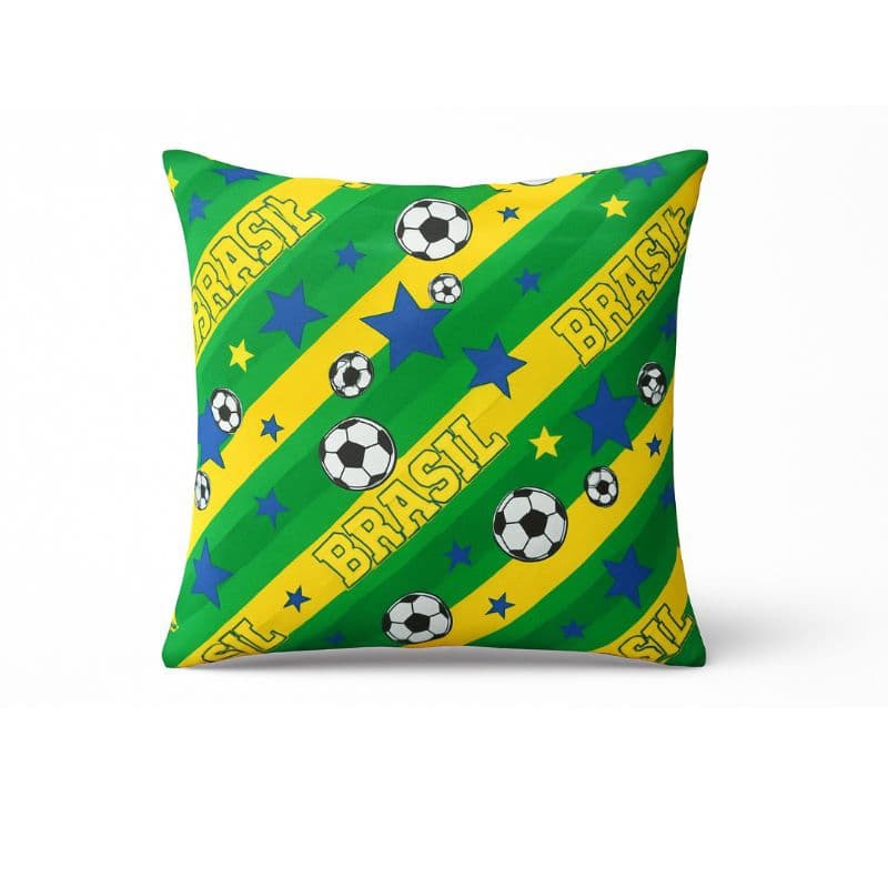🏆🔥 CAPA DE ALMOFADA COPA DO MUNDO BRASIL 45x45 PRONTA ENTREGA