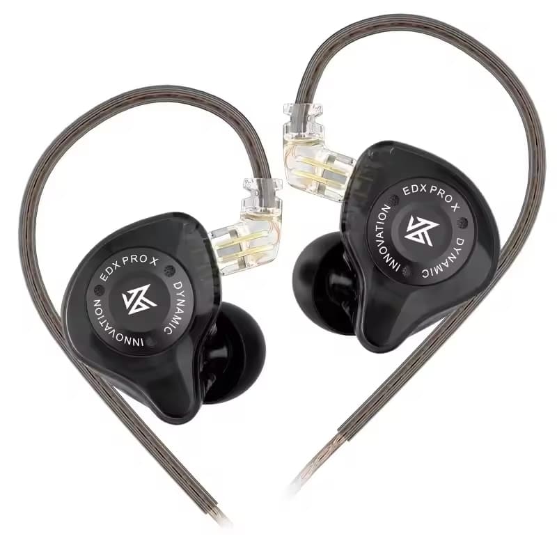 Fone KZ EDX Pro X Preto Sem Microfone In Ear HiFi Grave Potente Premium