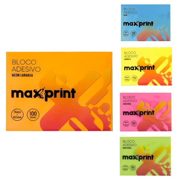 Bloco Adesivo 76x102 MaxPrint Post-it 100 folhas