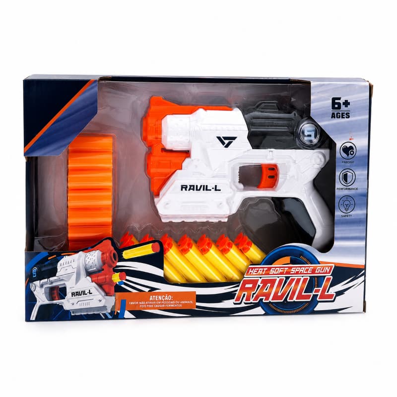 Lança Dardos Tipo Nerf Com 14 Dardos