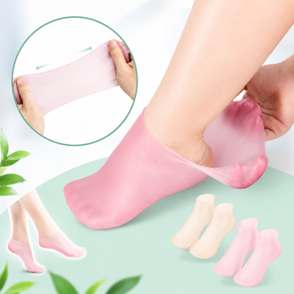 Meia Hidratante Silicone Anti Rachaduras Pés Macios