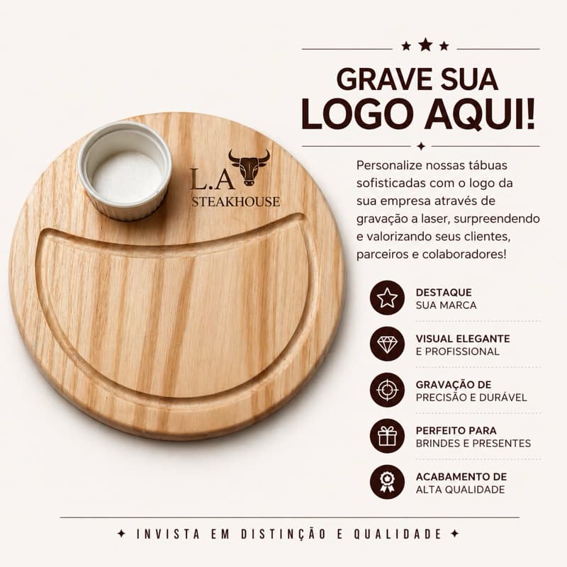 Kit’s Tábua Sorriso Personalizado Restaurante Logo Servir Bares Restaurantes Lanchonetes Molheira Madeira Pinus