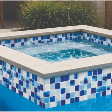 Adesivo Borda de Piscina Pastilha Azul