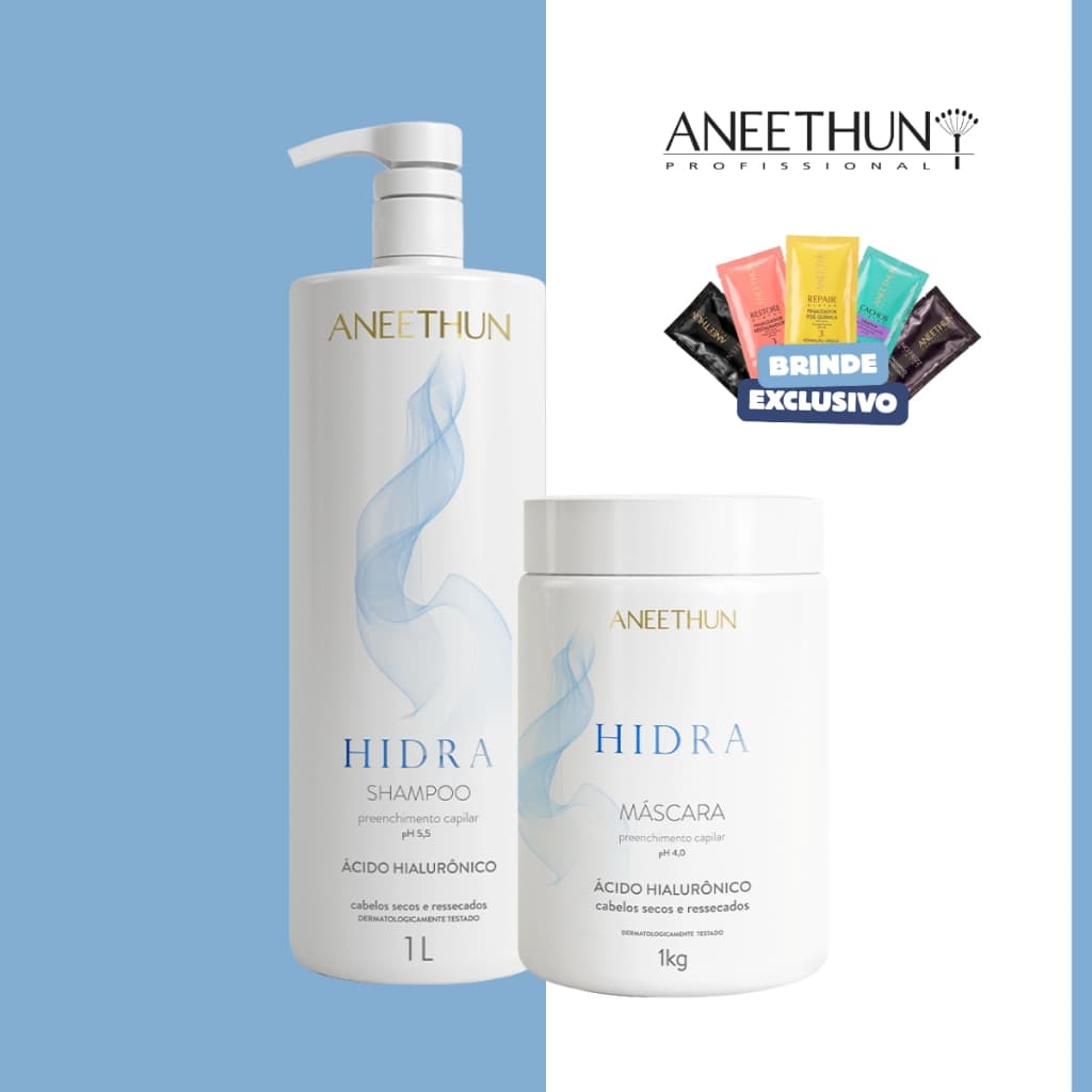 Kit Shampoo E Máscara 1kg/litro Hidra Aneethun Kit Hidratante