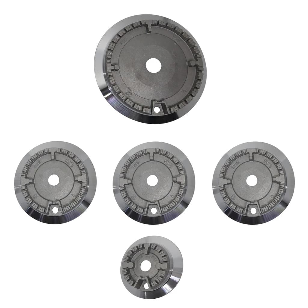 Kit Queimador Difusor Com Aba Original Fogão Cooktop Fischer 5 Bocas 1642 Antigo