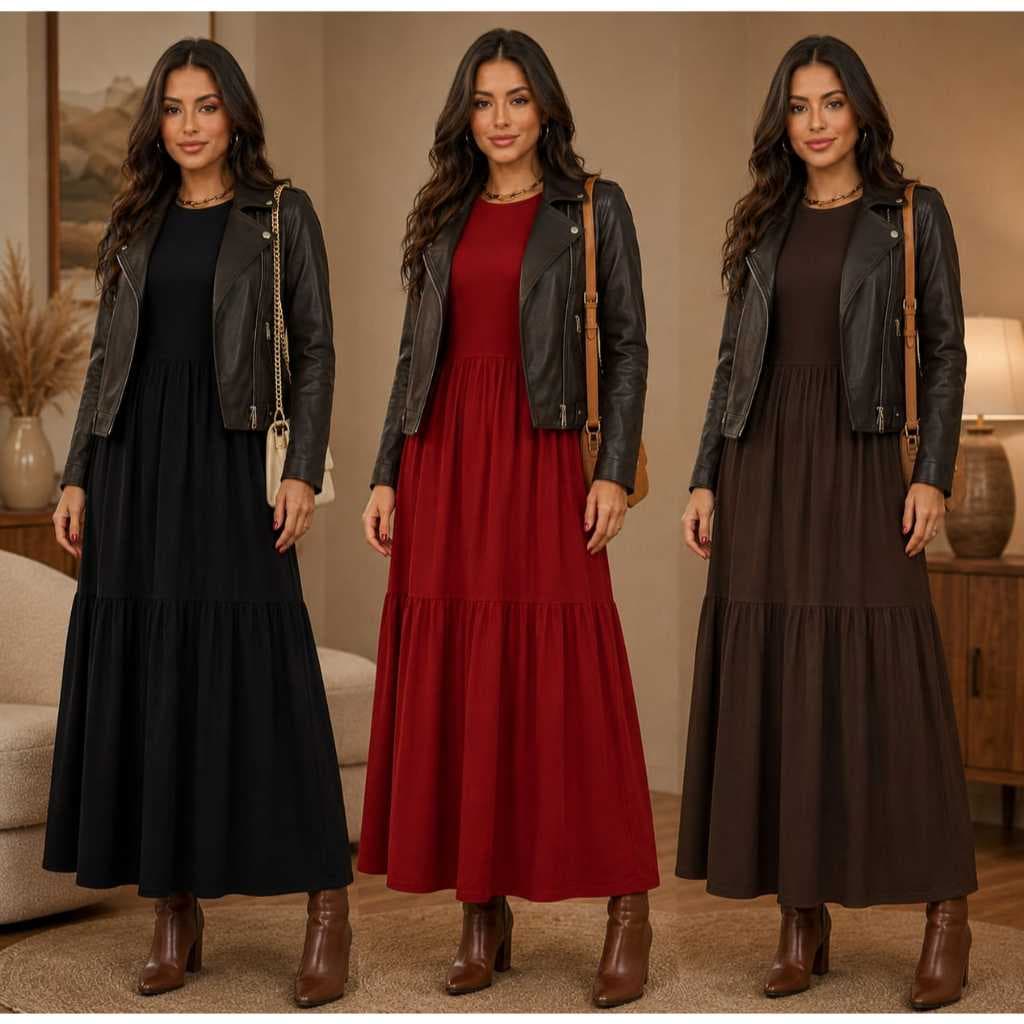 Vestido Feminino Longo 502