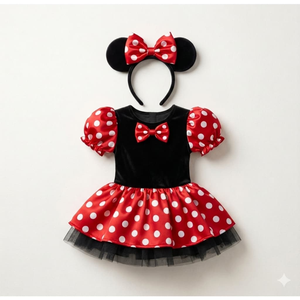 Fantasia vestido da Minnie infantil