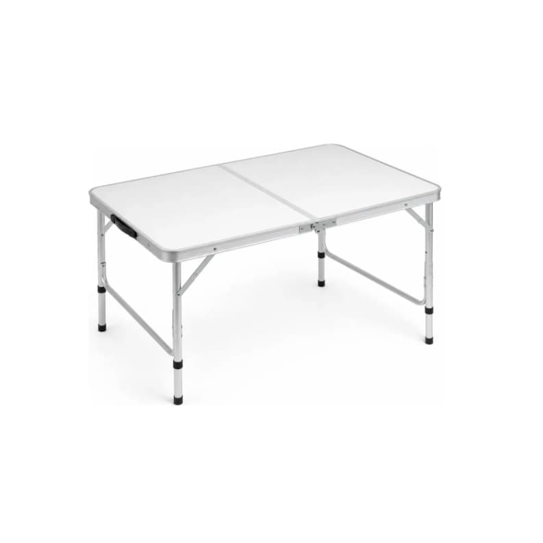 Mesa Dobrável Vira Maleta Camping Pesca Praia 90x60cm Branco