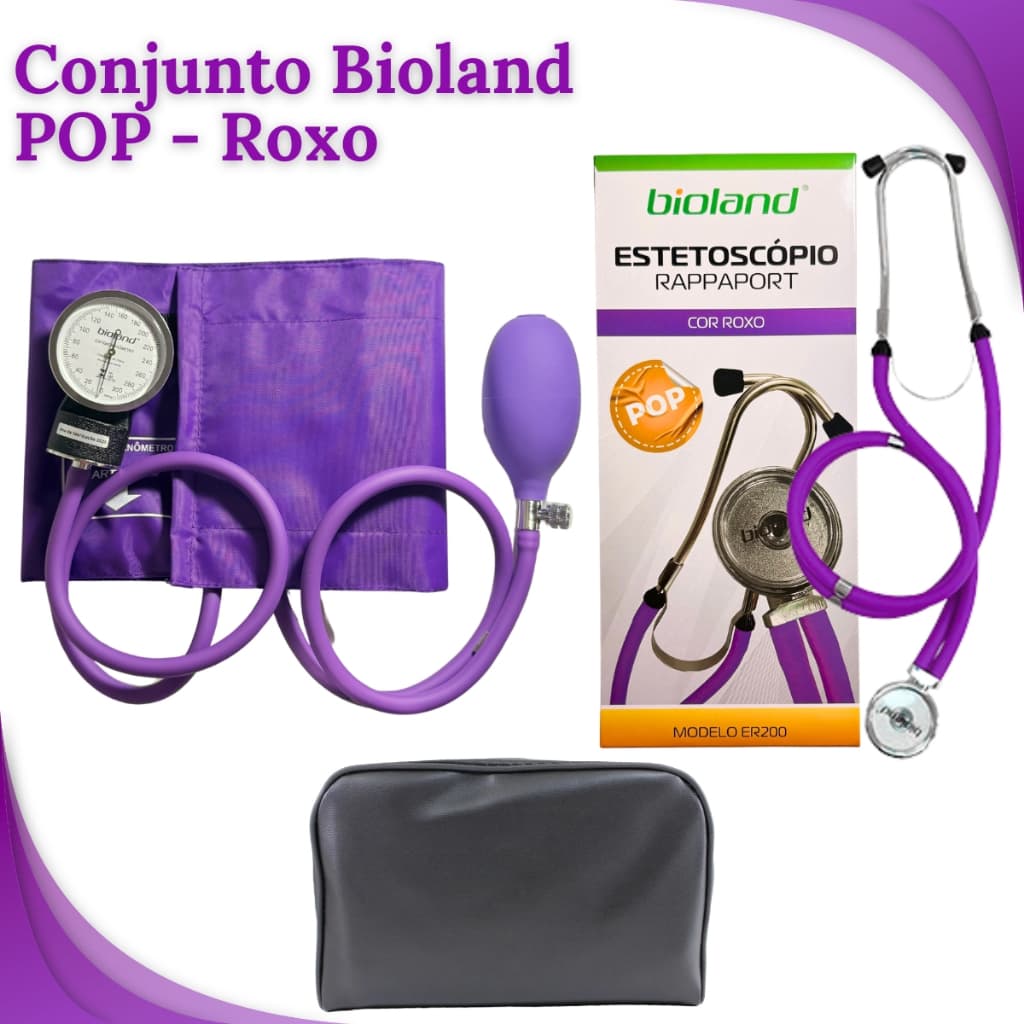 Conjunto Aparelho de Pressão + Estetoscópio Rappaport Colorido