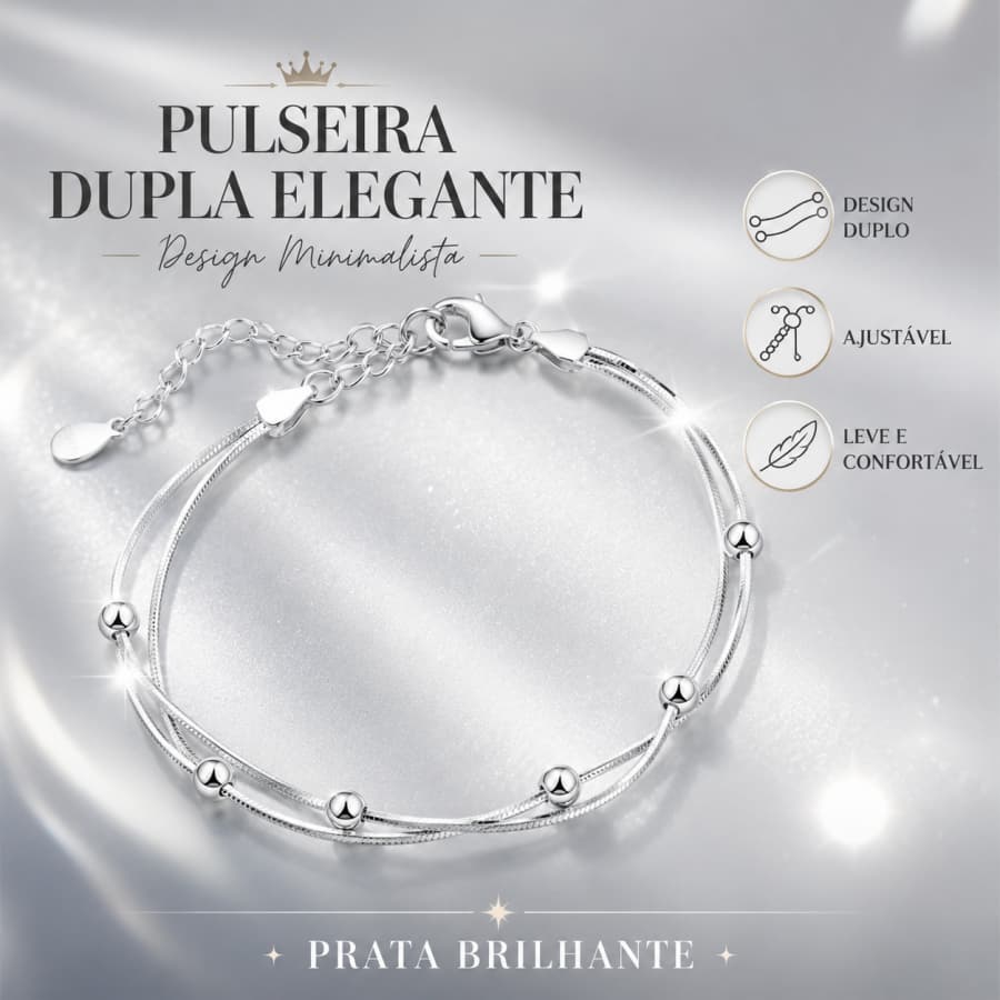 Pulseira De Prata 925 Dupla Camada Contas De Prata Várias Camadas Coréia Pulseiras Jóias Da Menina Das Mulheres Quente