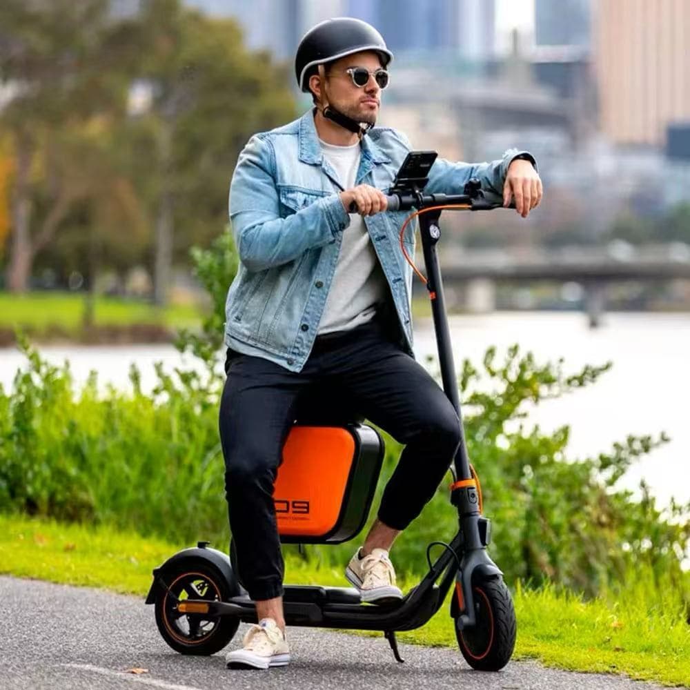 Patinete com Banco Elétrico Dobrável 350W | Autonomia 35KM + Velocidade 30KM/H | Suporta até 150KG