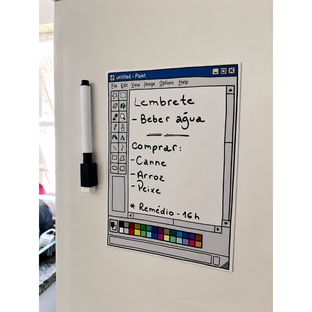 Planner Quadro Lousa Paint Imã De Anotações Lembrete Organização Para Geladeira Com Caneta Que Apaga