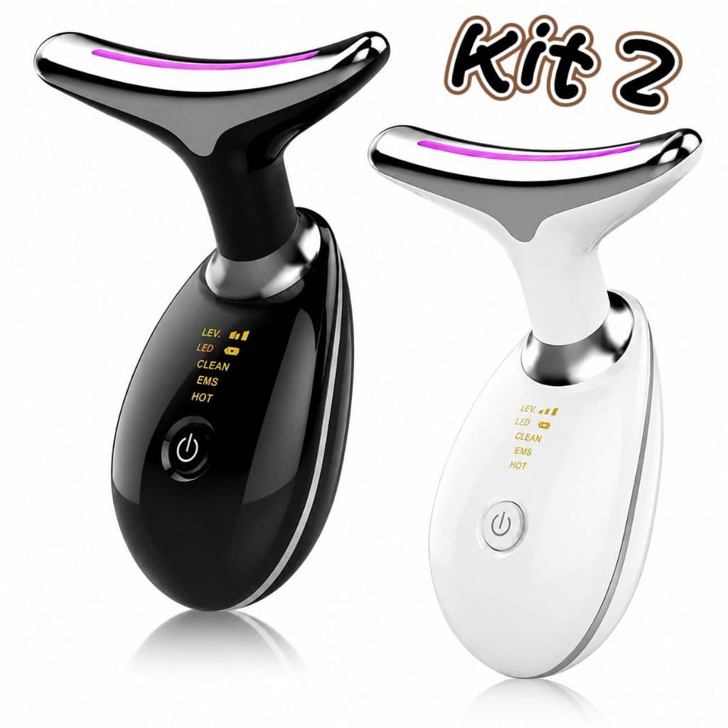 Massageador Facial Forma Golfinho com LED Fototerapia para Cuidados com a Pele e Rejuvenescimento