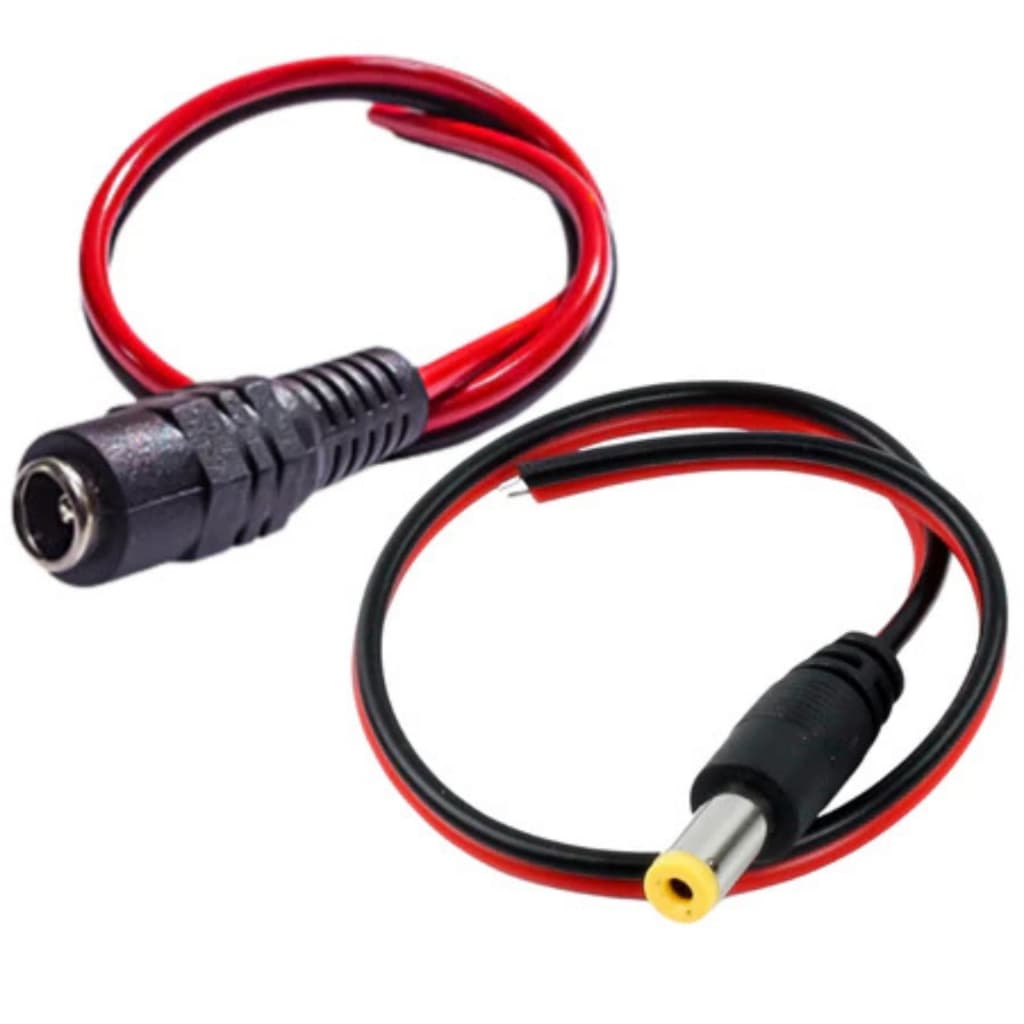 kit cabo fio rabicho p4 femea + fio rabicho p4 macho positivo e negativo para fontes