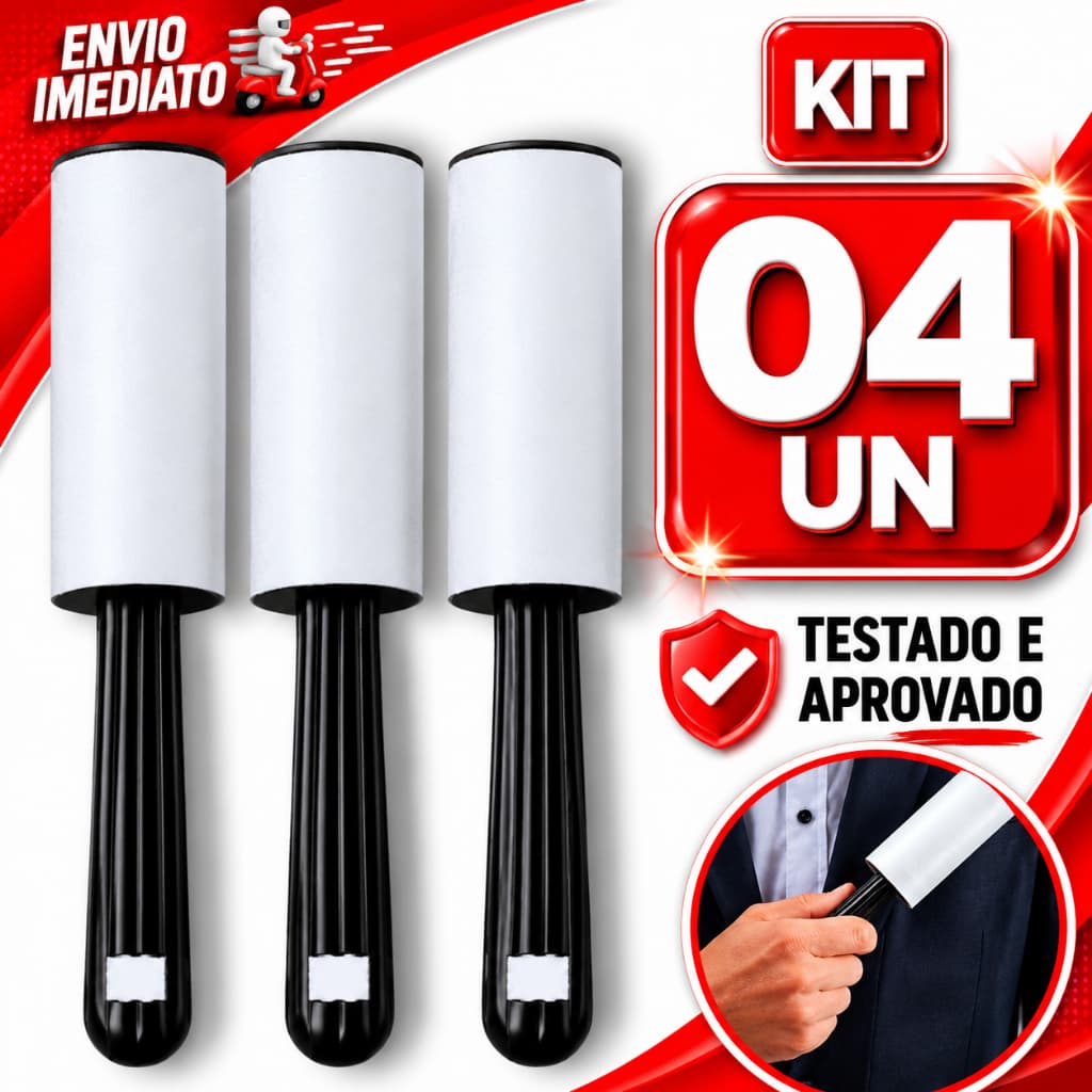 TIRA PELOS EM SEGUNDOS! ROLO ADESIVO REUTILIZÁVEL PARA ROUPAS, SOFÁ E CAMA PET