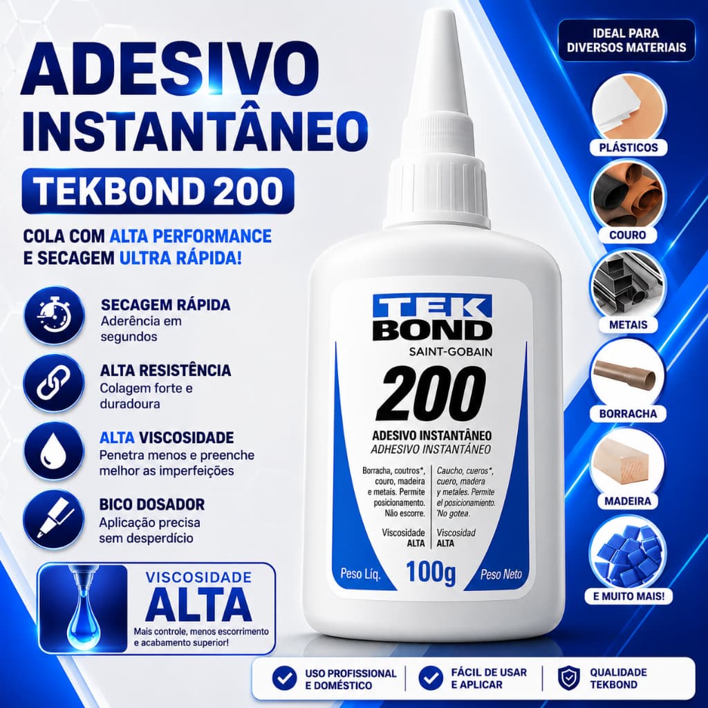 COLA TEK BOND 200 ADESIVO INSTANTANEO 100G