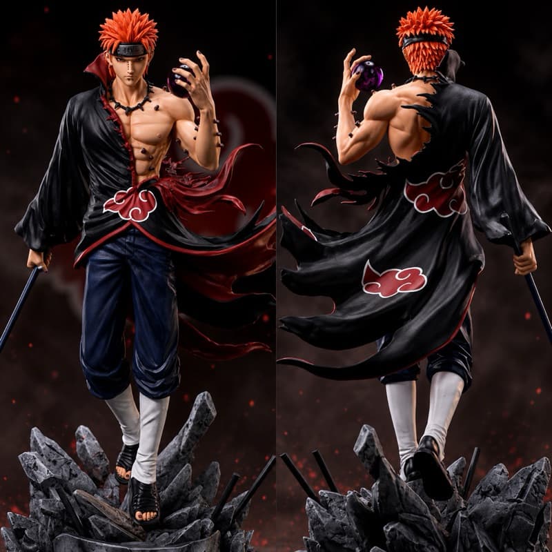 Action Figure Pain Akatsuki Naruto Shippuden 25cm Estátua Anime Colecionável