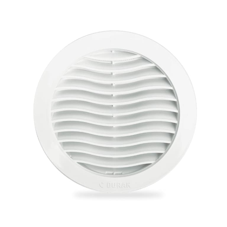 Grelha Ventilação Redonda 200mm Grade Circular Plastico Com Tela Anti Inseto Grande 20cm Durak