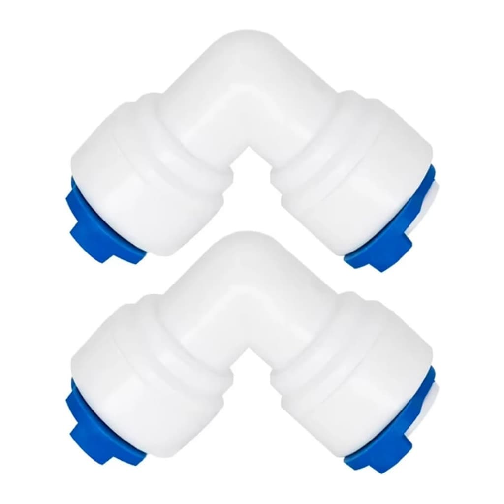KIT Conector Cotovelo Engate Rápido Mangueira 3/8 x 1/4 – Filtro de Água, Purificador