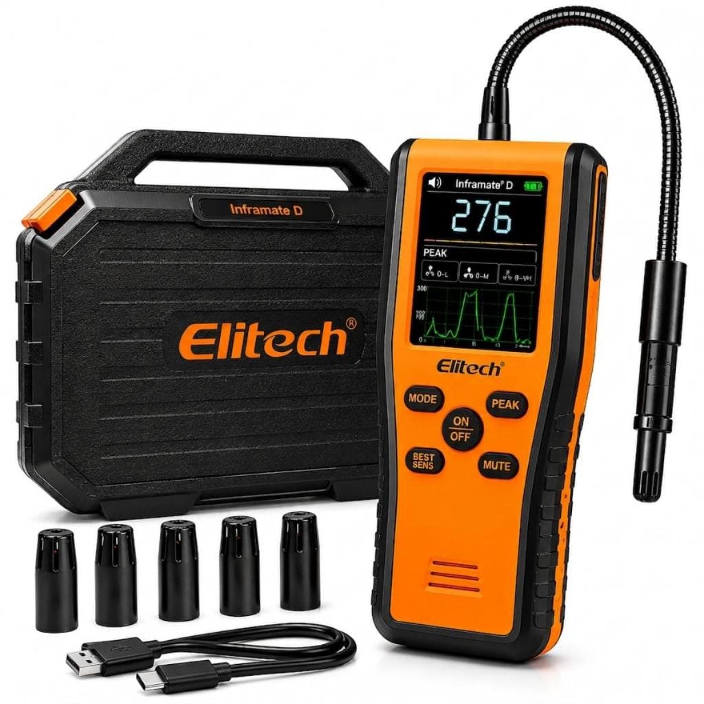 Detector Vazamento Fuga Gás Ar Condicionado Com Sensor Elitech Inframate D