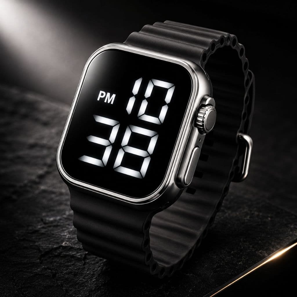 Relógio Digital LED Esportivo Unissex Pulseira Silicone Masculino Feminino